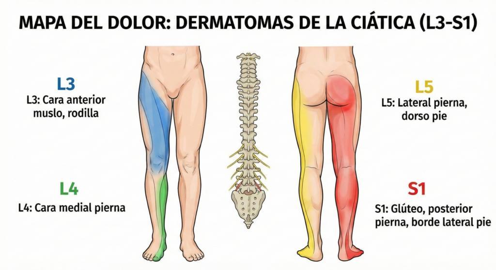 dermatomas de la ciatica