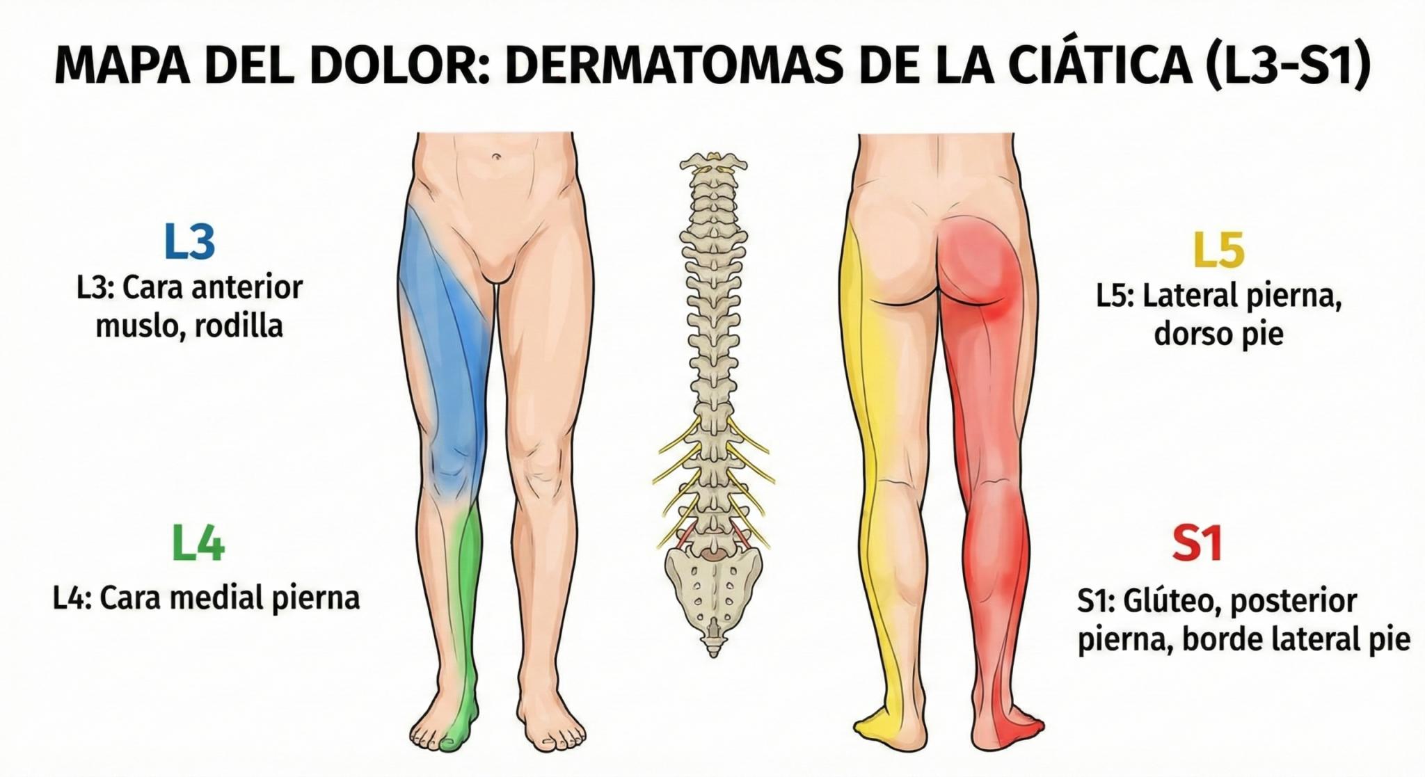 Ciática, lumbociática y dolor radicular: no todas son iguales (L3–S1)